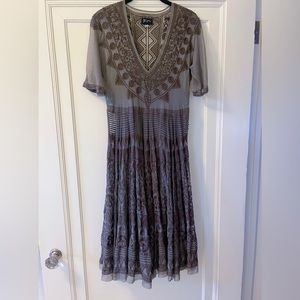 Biya embroidered dress - embroidered tulle overlay with slip included